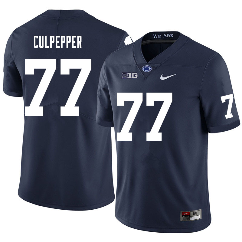 Men #77 Judge Culpepper Penn State Nittany Lions College Football Jerseys Sale-Navy